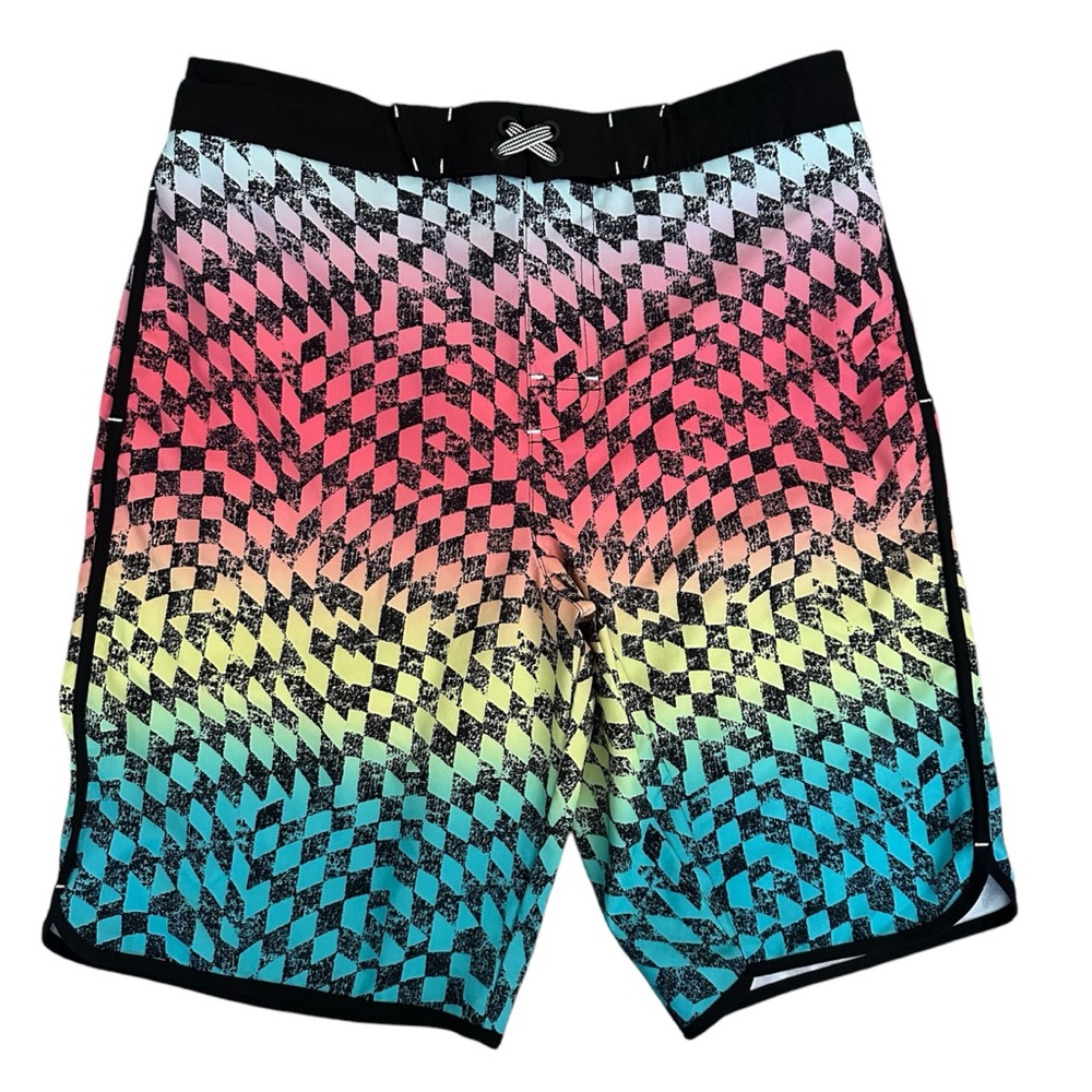 Wonder Nation Kids XXL (18) swim trunks multi color